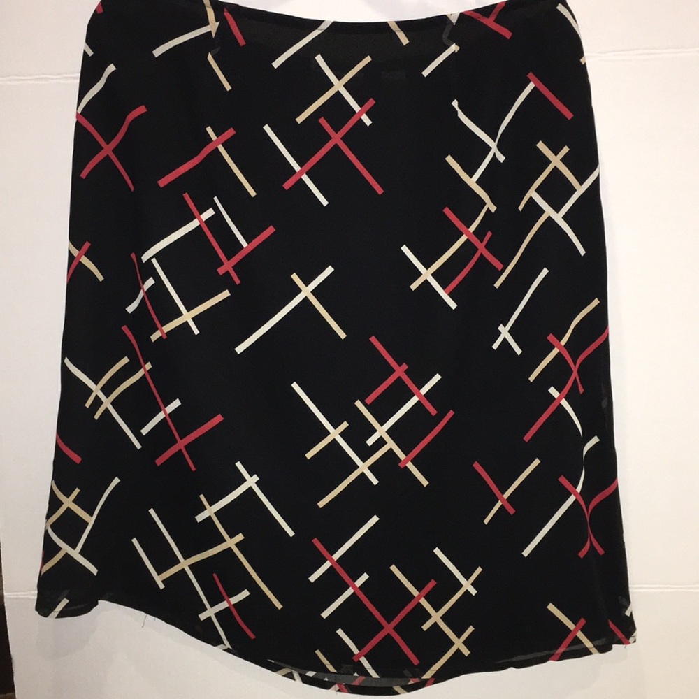💕💕 Ann Taylor Black sheer Lined Skirt Sz 14